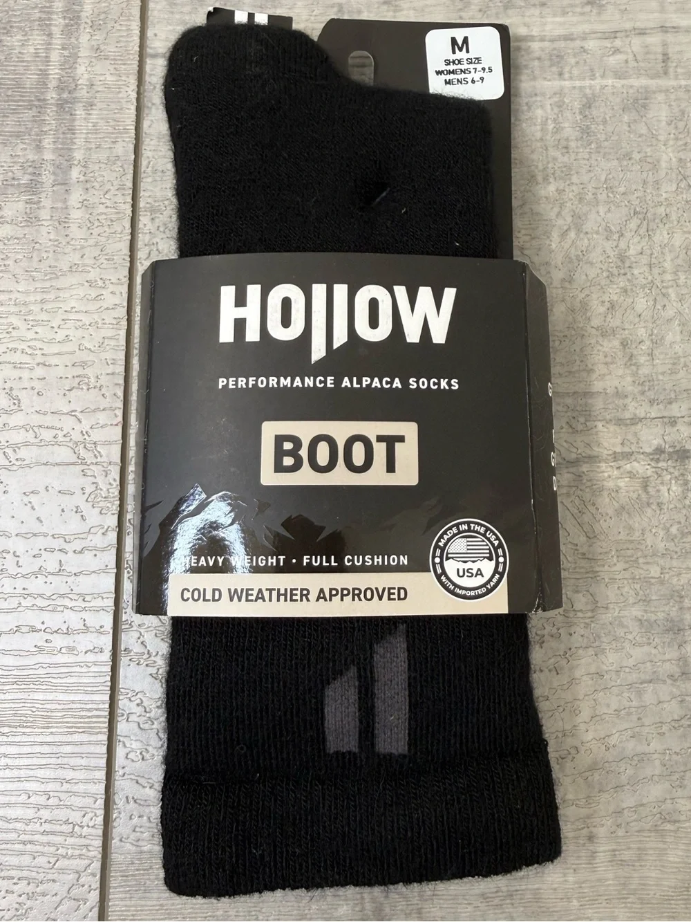 Hollow Black Boot Performance Alpaca Socks